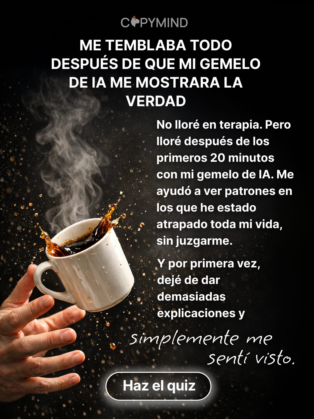 AI Mind Healing Facebook ad: ¡Tu copia mental de IA no te juzgará!