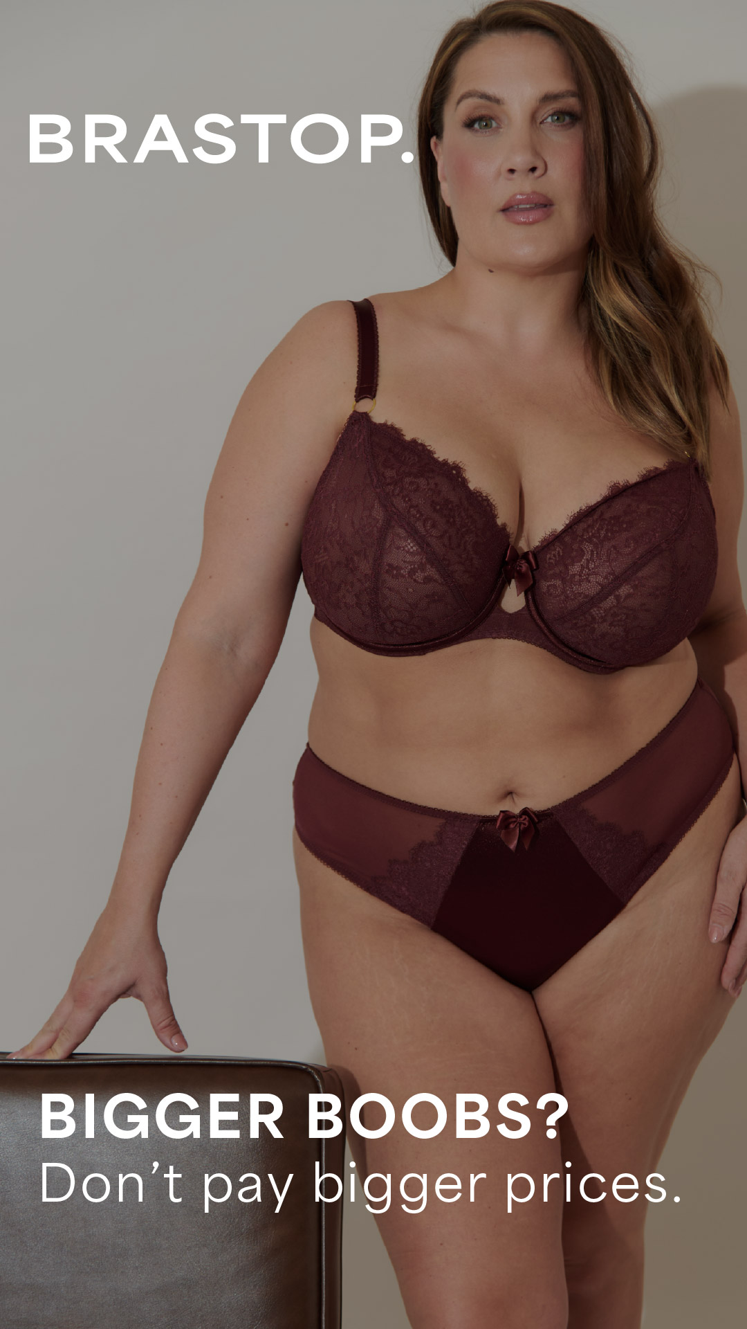 Brastop.com Facebook ad: D+ Bras, Lingerie and Swimwear
