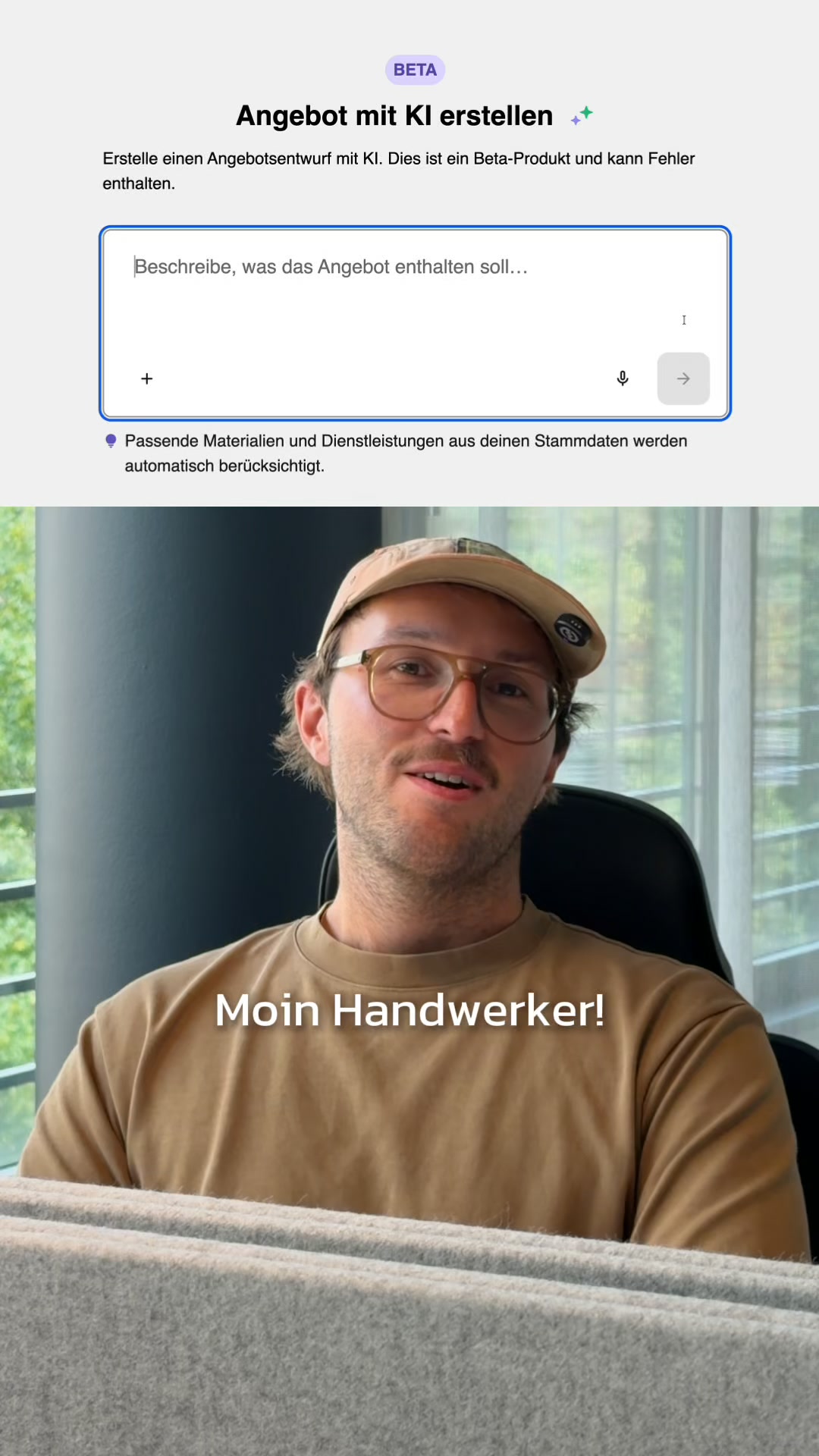 Plancraft - Einfache Handwerkersoftware Facebook ad: Angebote in wenigen Minuten