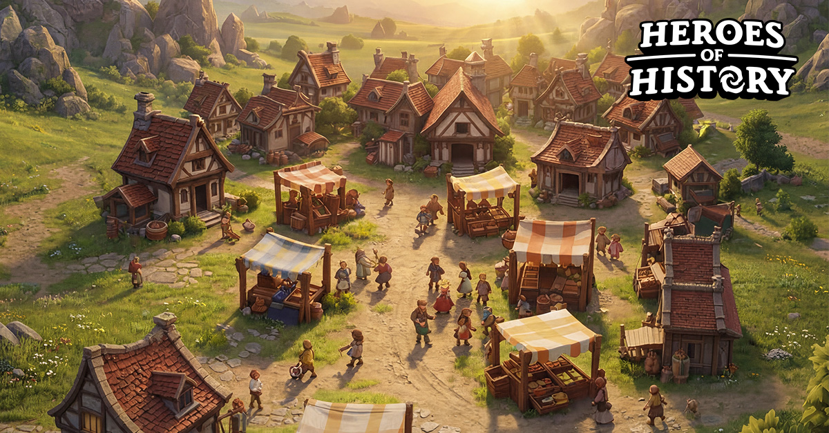 Heroes of History Facebook ad: Your peaceful empire awaits