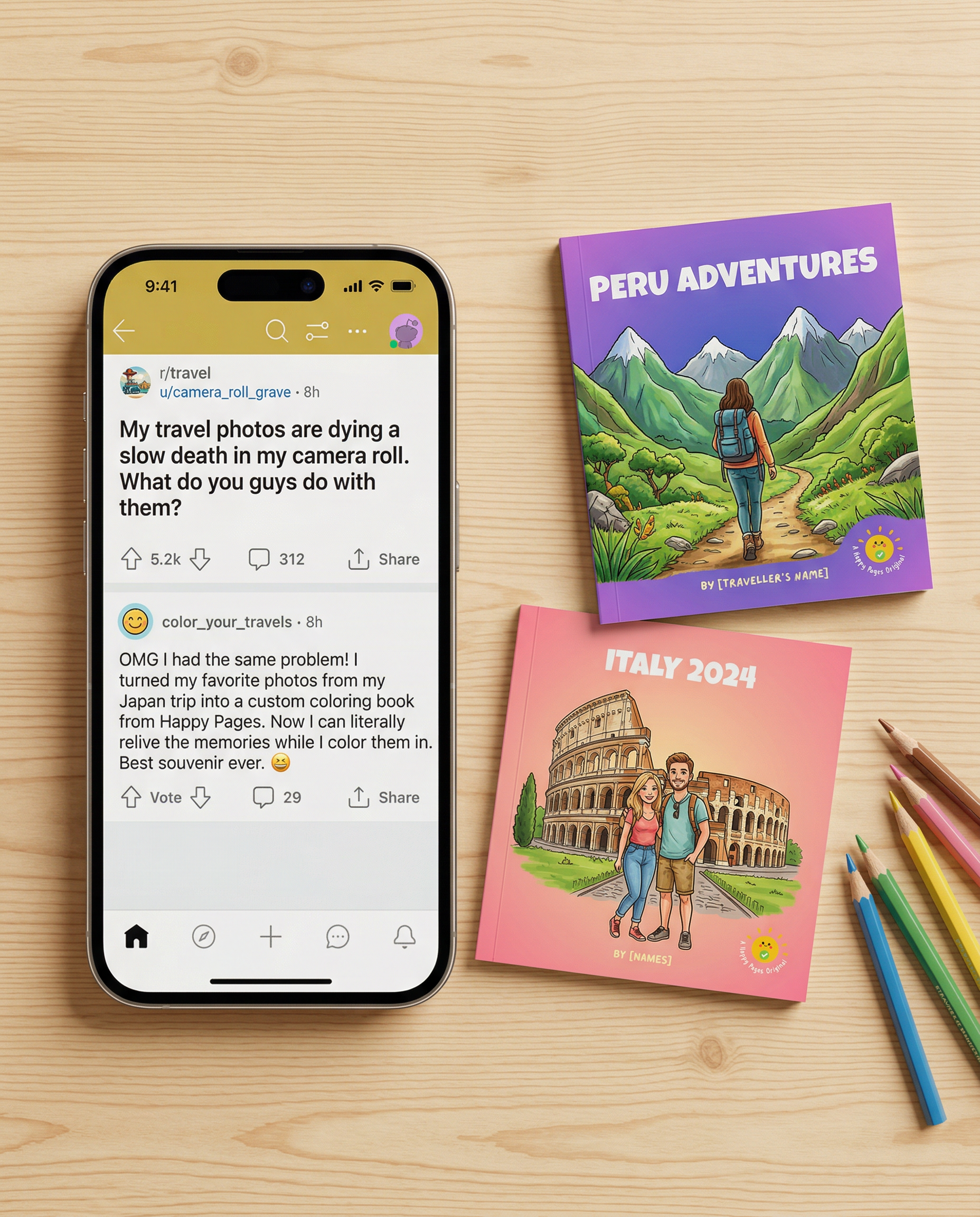 Happy Pages Facebook ad