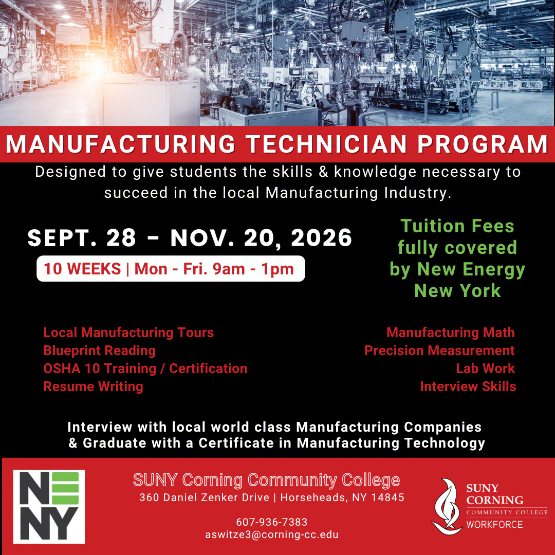 Workforce at SUNY Corning Facebook ad: Register Today!
