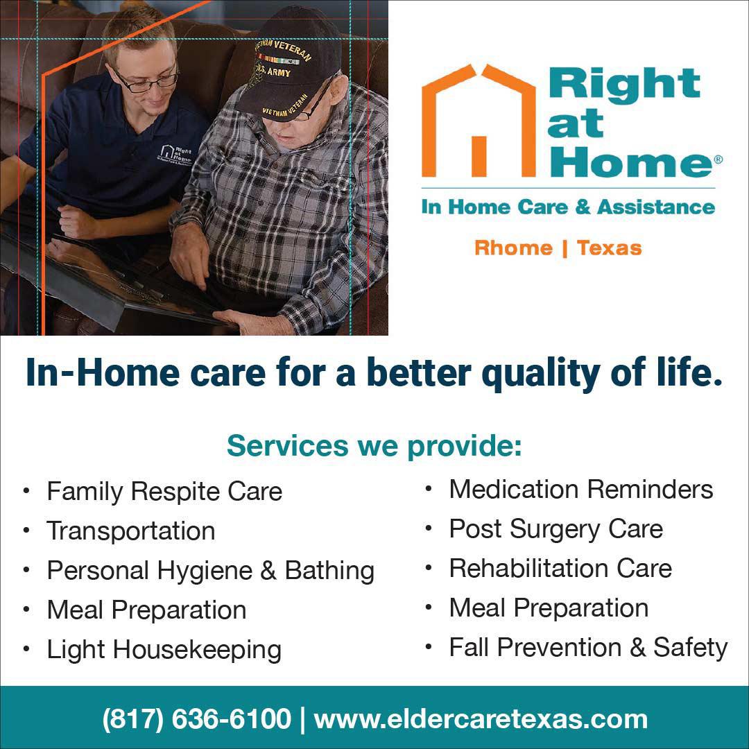 Right at Home Facebook ad: Contact us today for a FREE home care…