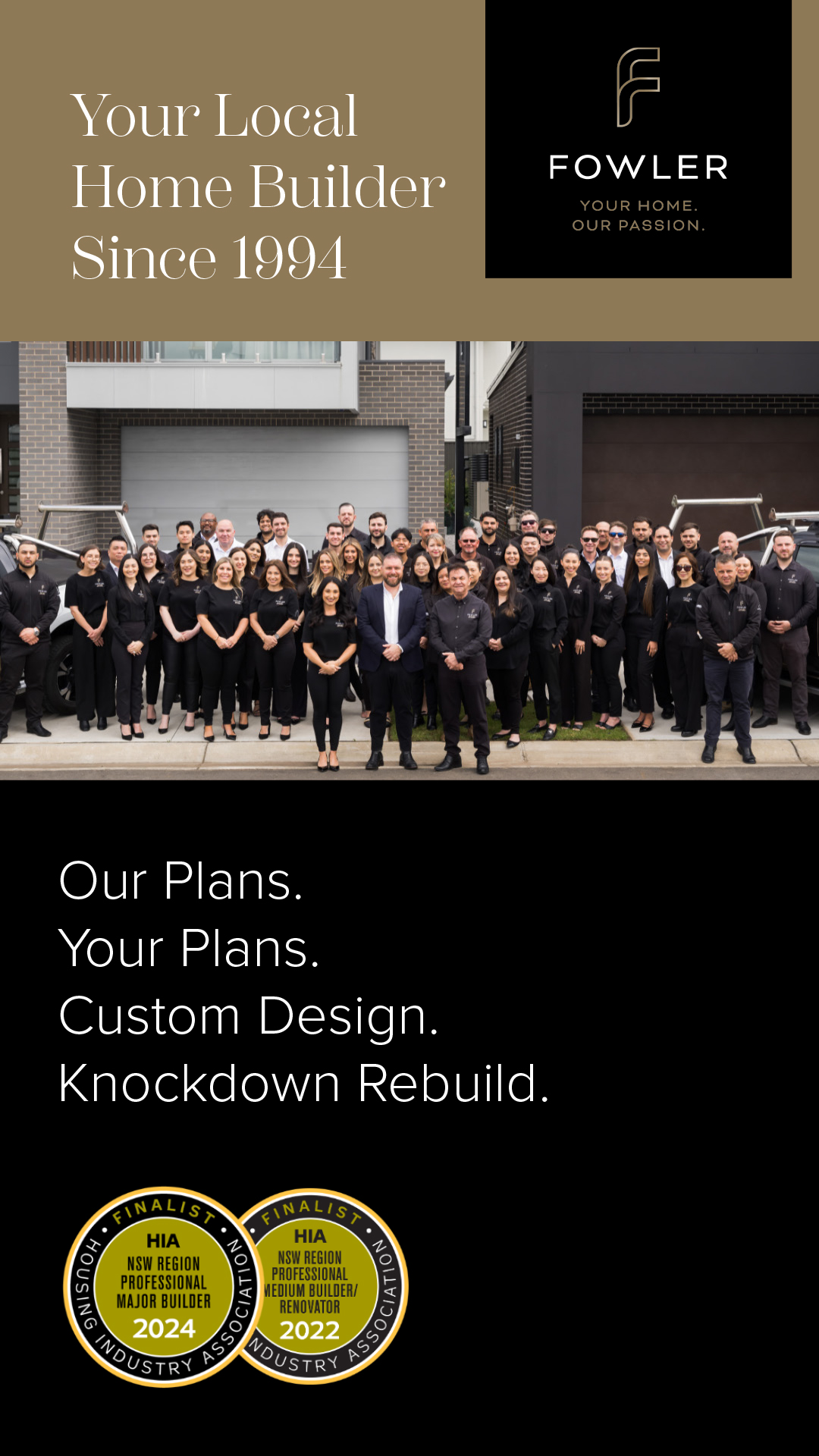 Fowler Homes Facebook ad from Feb 19, 2025