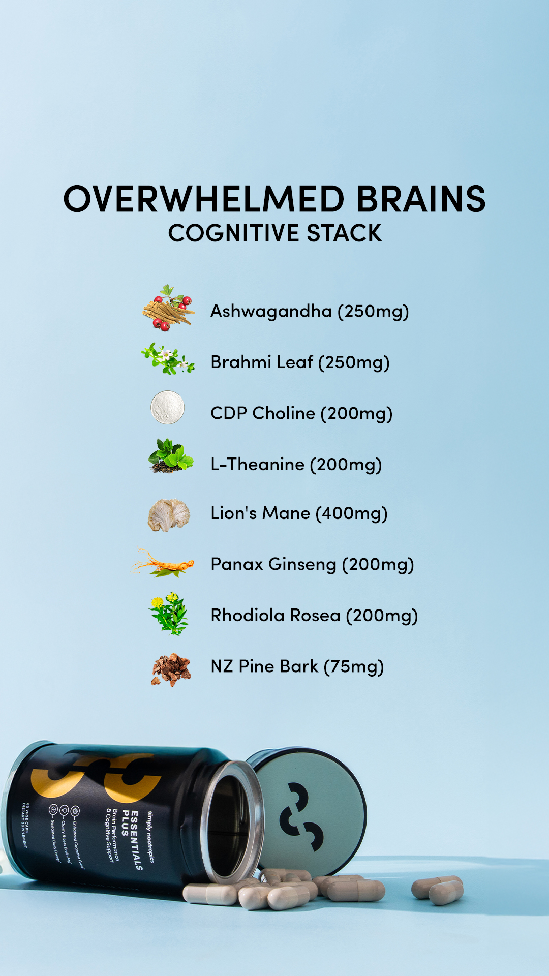 Simply Nootropics Facebook ad