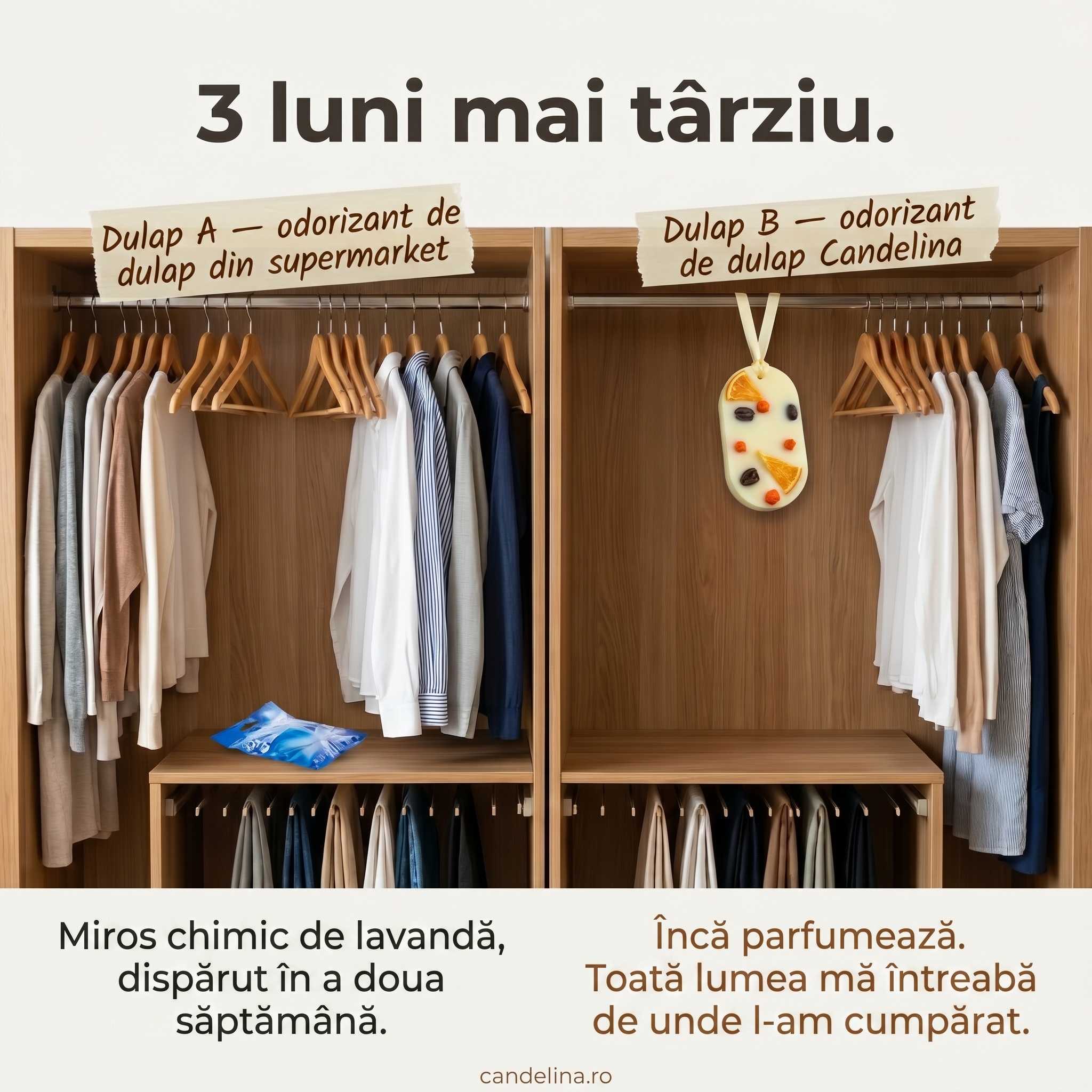 Candelina: Lumânări parfumate handmade Facebook ad: Odorizantul care nu miroase a odorizant