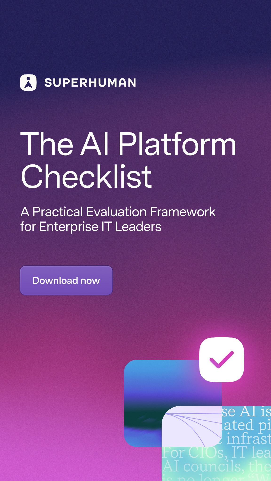 Superhuman Facebook ad: Unleash enterprise AI potential