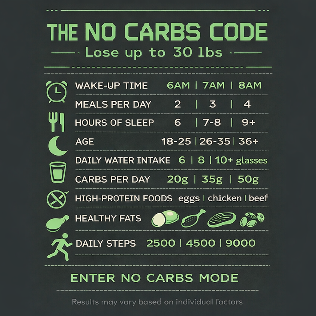 No Carbs Challenge Facebook ad