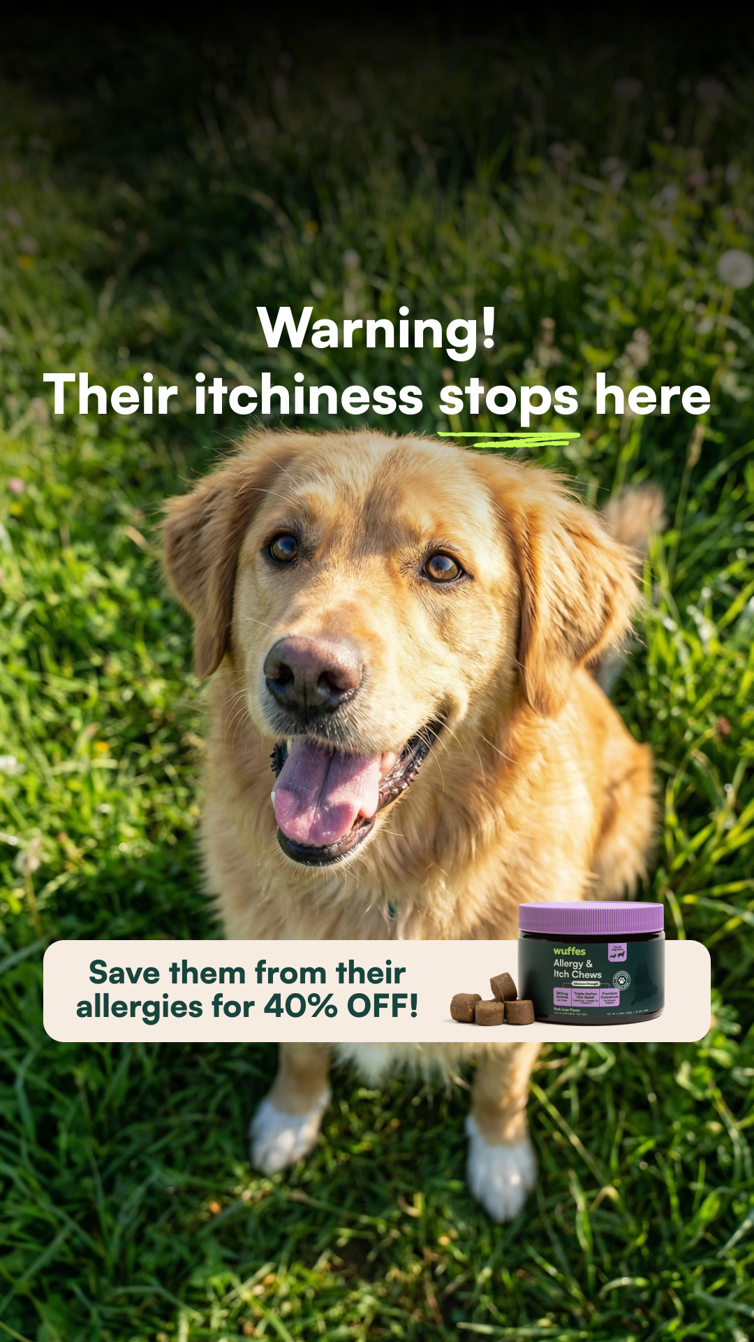 Wuffes Facebook ad