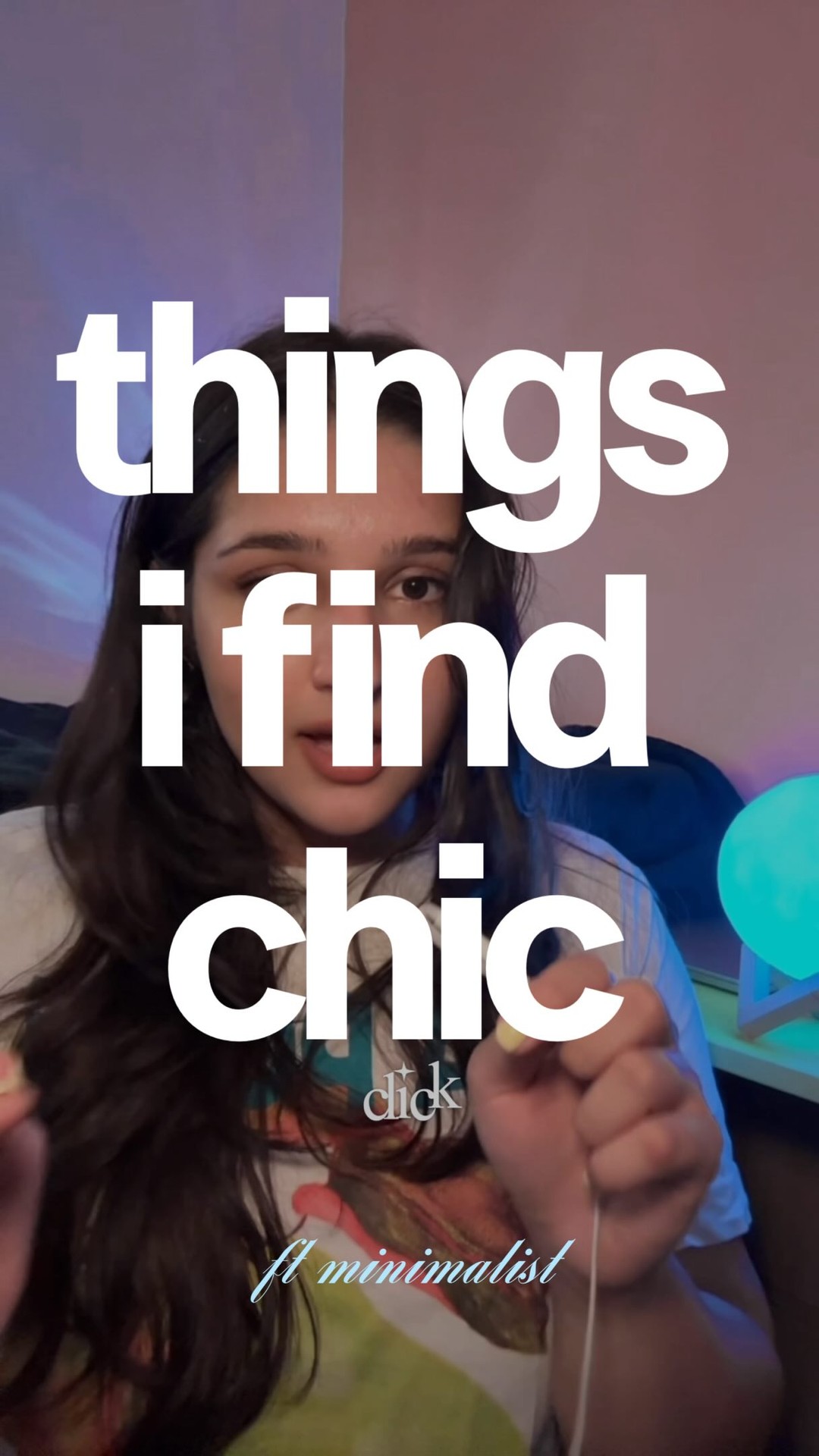 Minimalistinc Facebook ad: finding these things chic lately