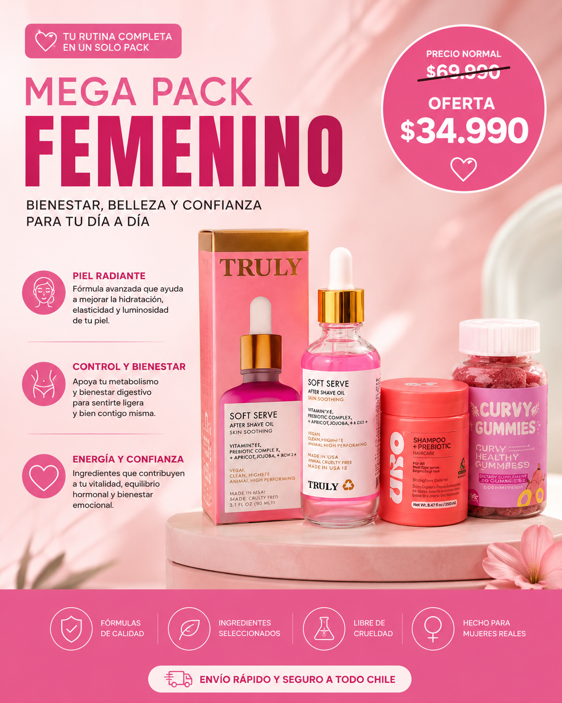 ANVI Facebook ad: MEGA PACK FEMENINO | DATE EL CUIDADO Y AMOR QUE MERECES