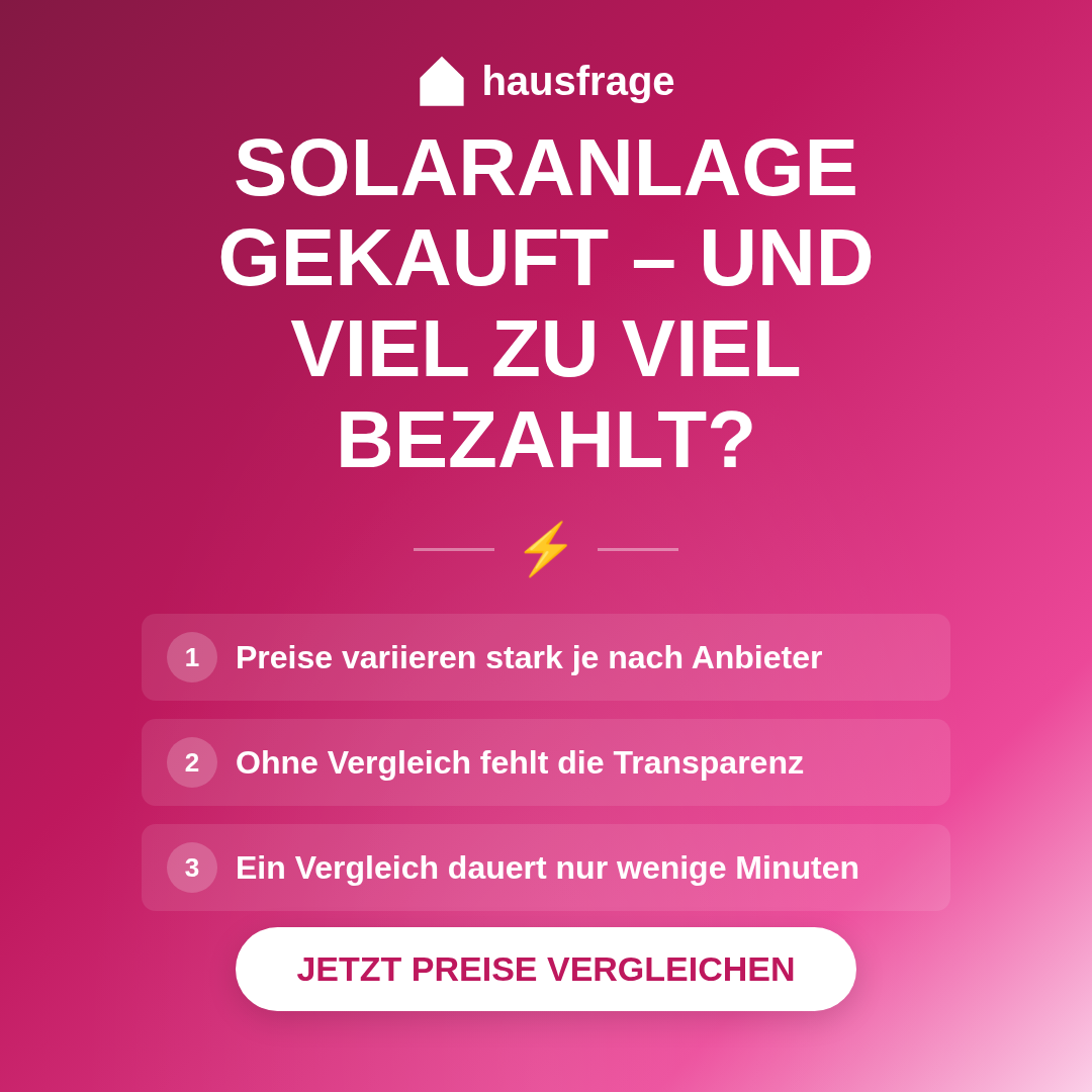 Hausfrage Facebook ad