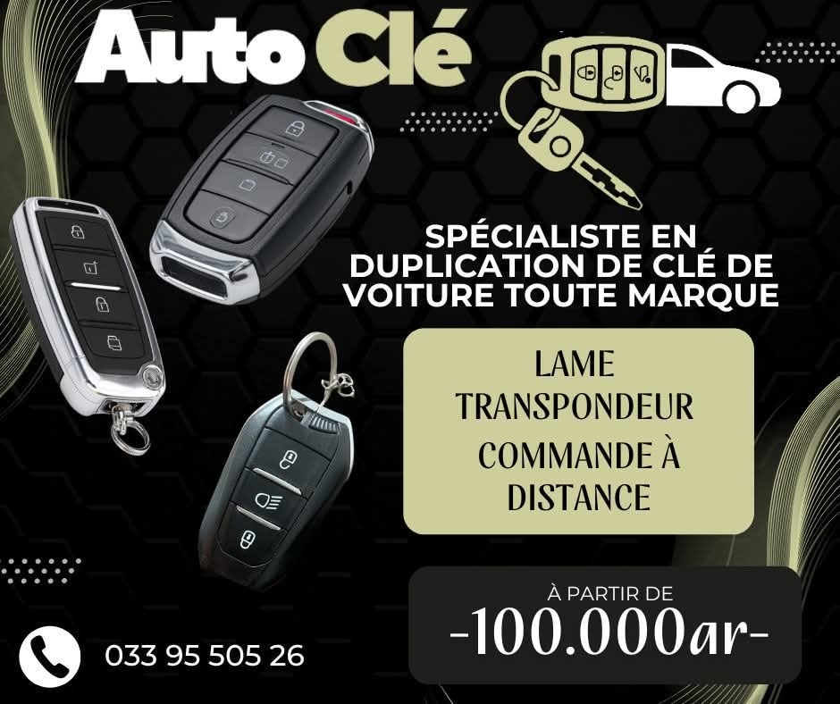 Auto Clé Tanà Facebook ad: Clé perdue ou Besoin d’un double ou d’une…
