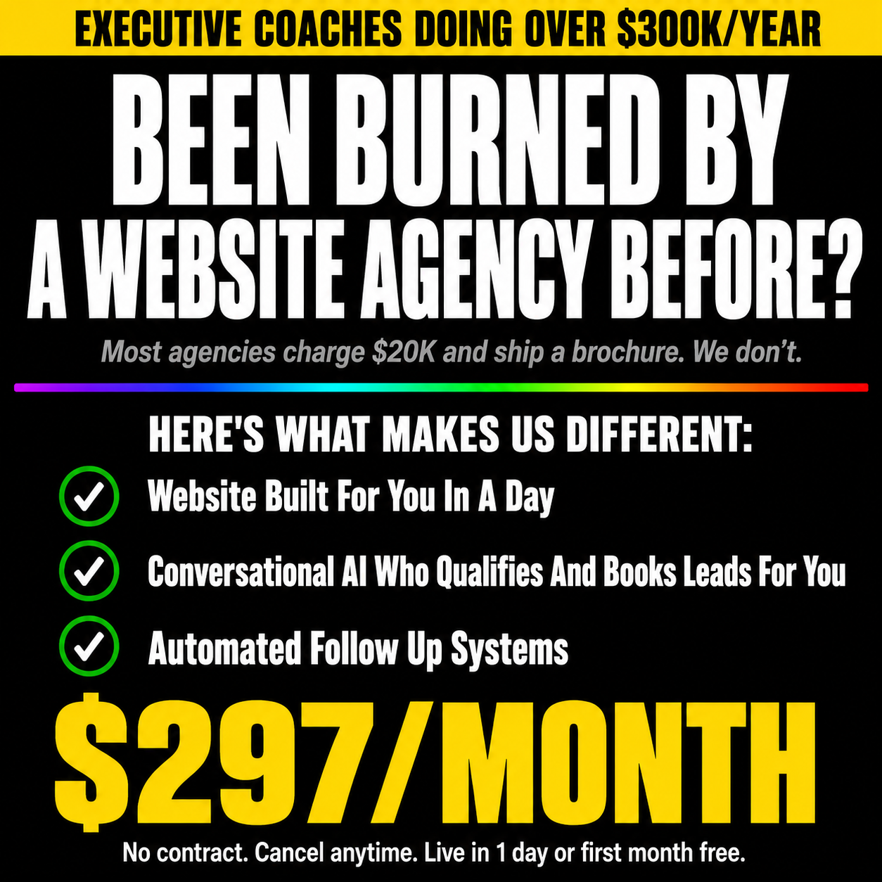 The Mirage Framework Facebook ad: Premium Website for Business Coaches Doing $250K+ a Year