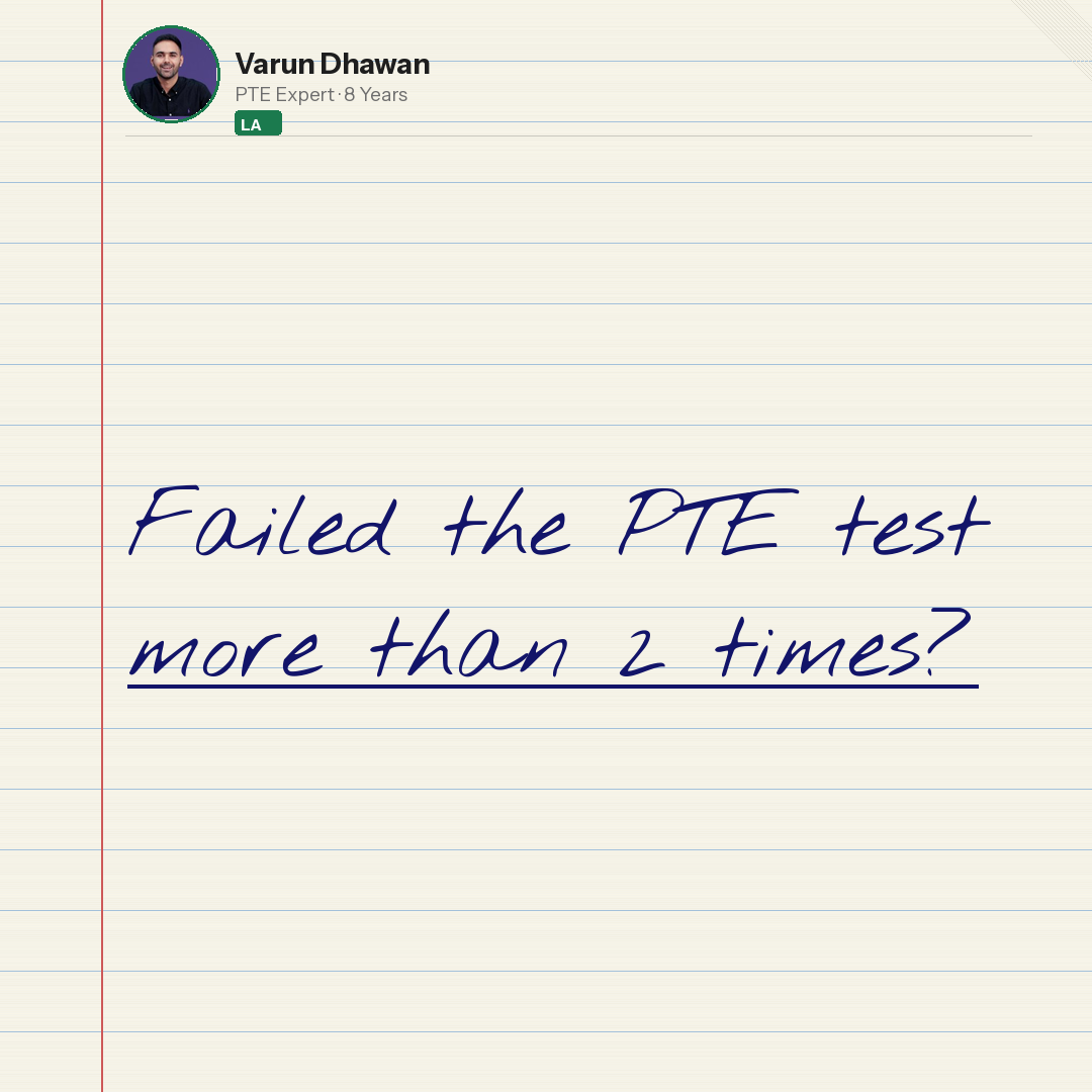 LA-Language Academy PTE NAATI and IELTS Experts Facebook ad: If you've failed the PTE more than twice…