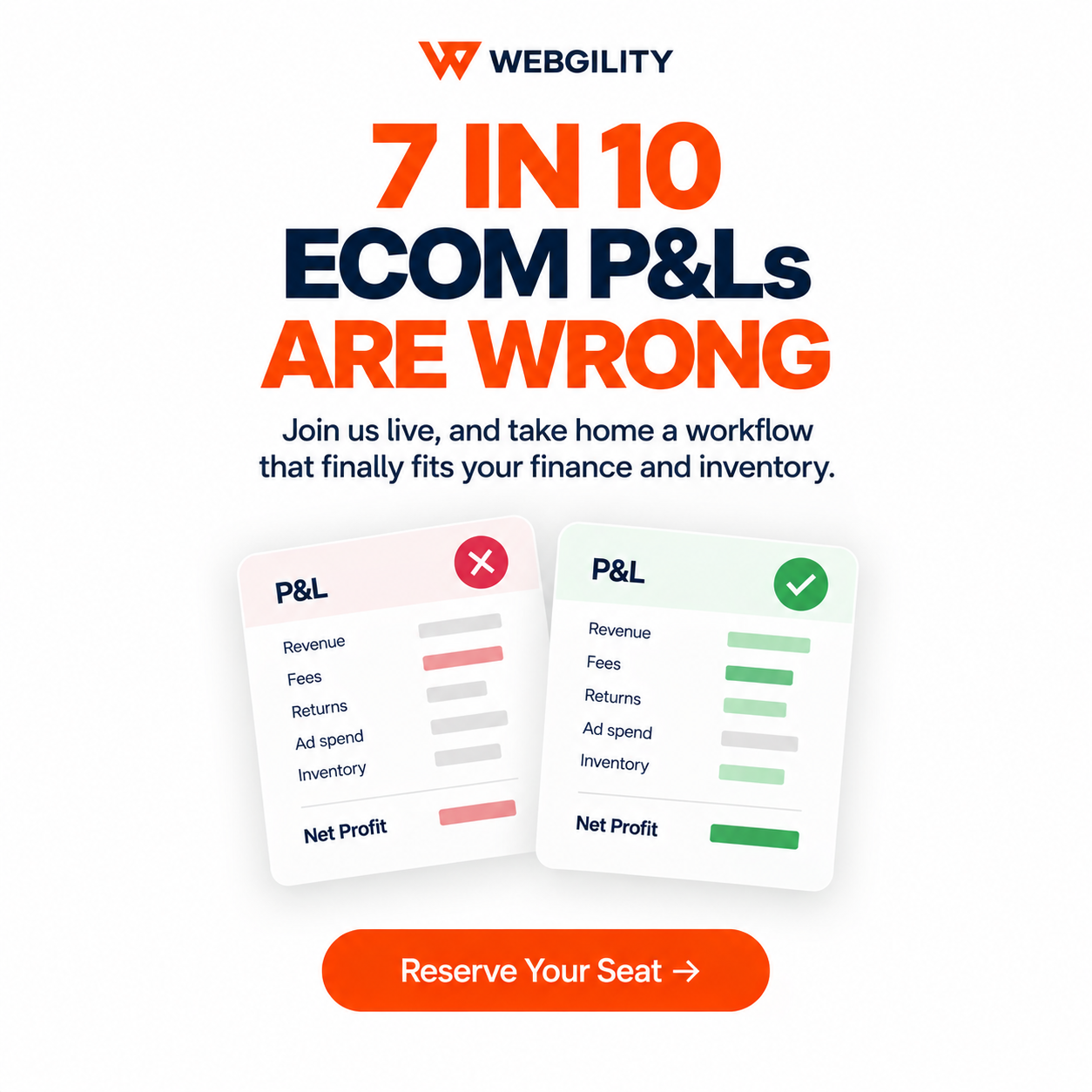Webgility, Inc. Facebook ad: New Standard for Ecommerce Accounting