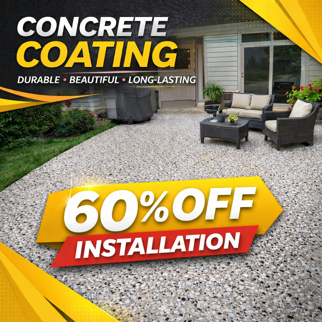 NINJA Concrete Coatings Facebook ad: ๐ฒ๐ฌ% ๐ข๐๐ ๐๐ป๐๐๐ฎ๐น๐น๐ฎ๐๐ถ๐ผ๐ป