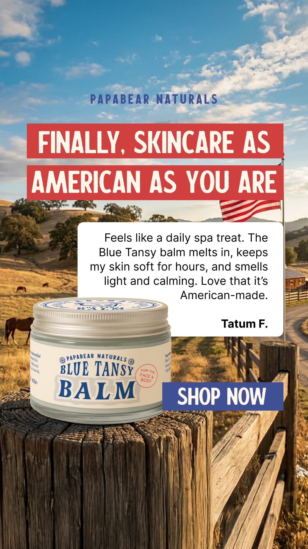 Papabear Naturals Facebook ad