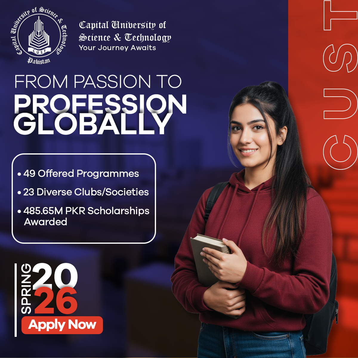 Capital University of Science & Technology Facebook ad from Jan 13, 2026