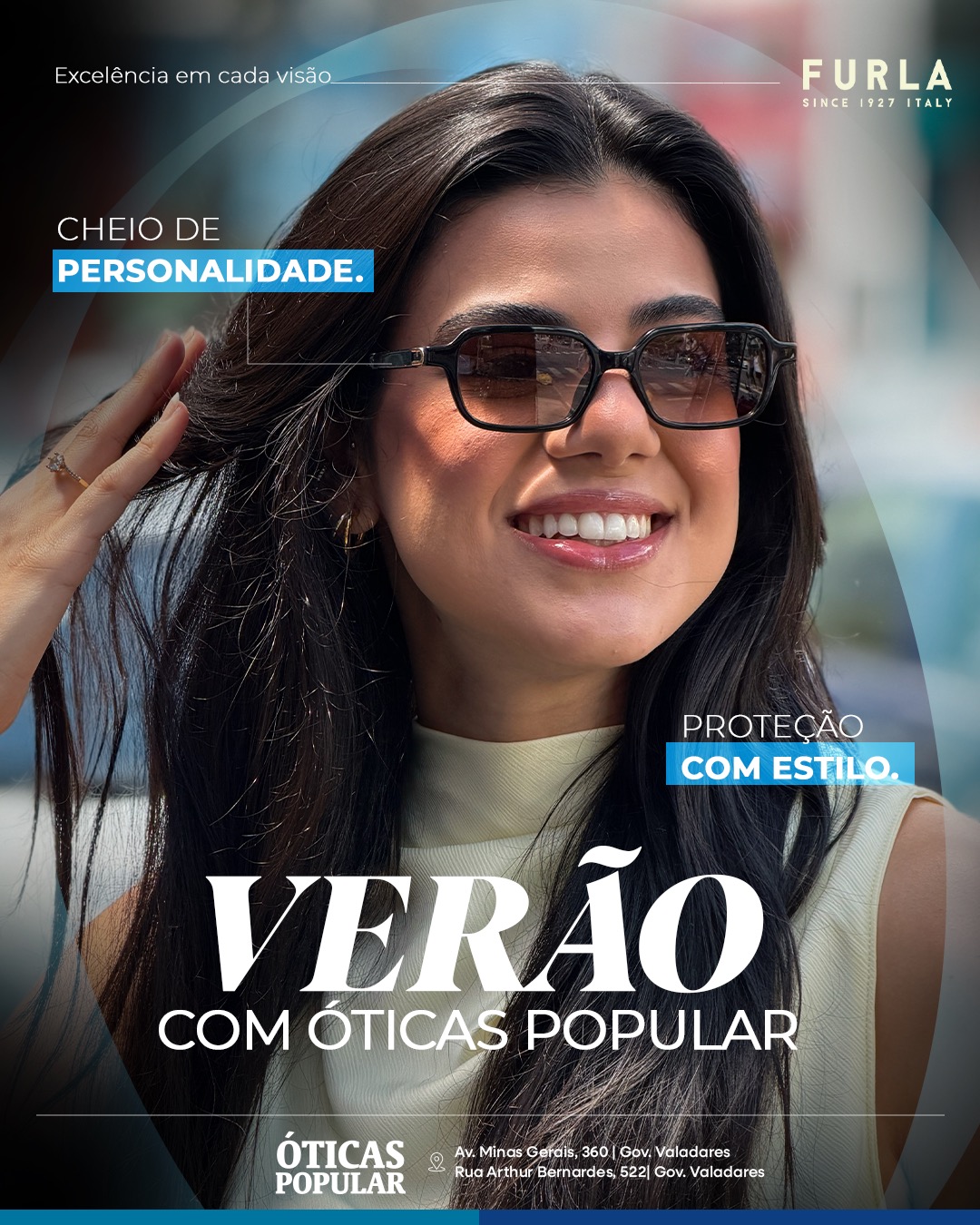 Óticas Popular GV Facebook ad: Proteção que acompanha sua rotina