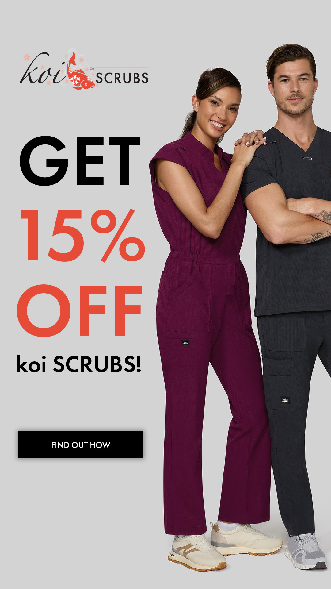 koi Designer Scrubs Facebook ad