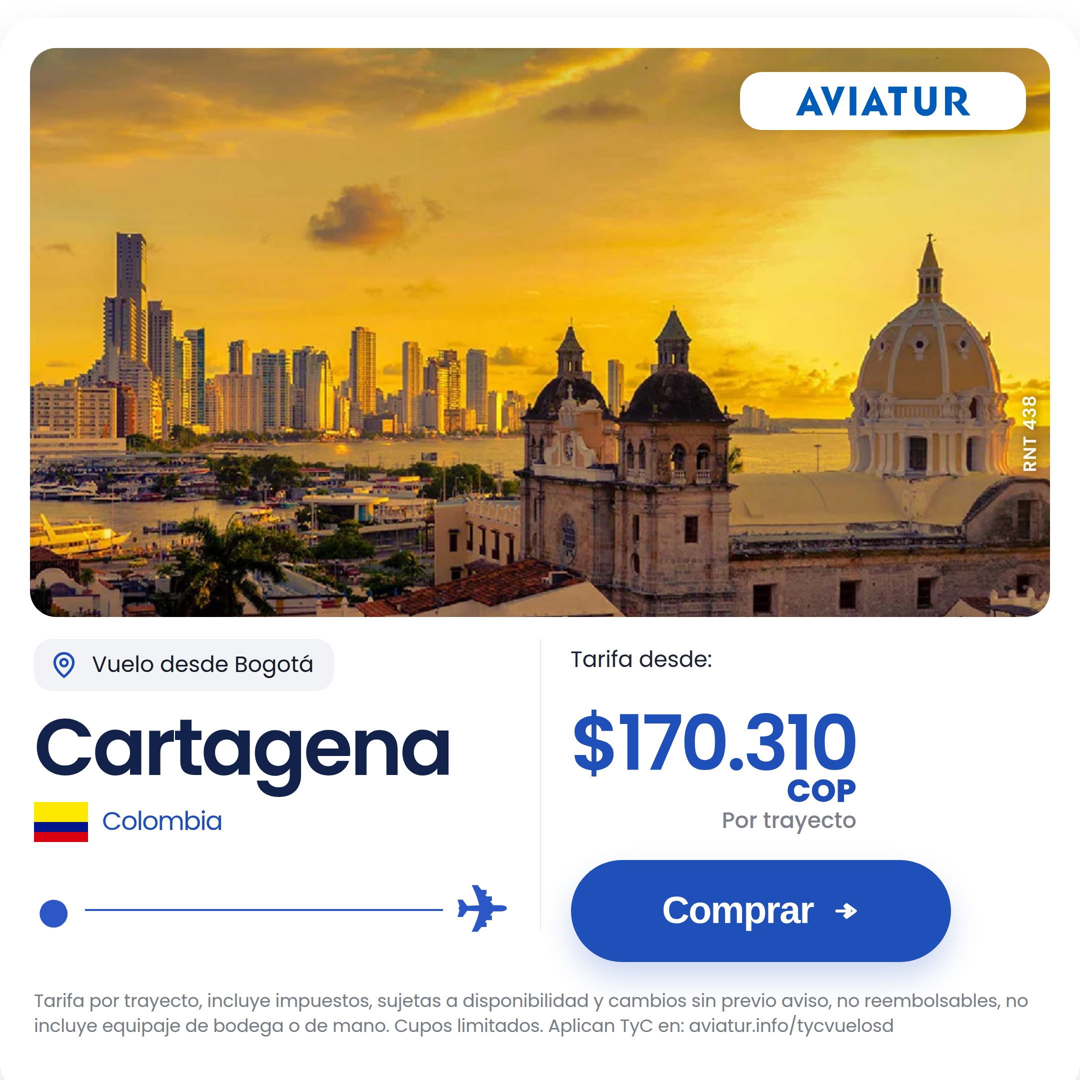 Aviatur Facebook ad