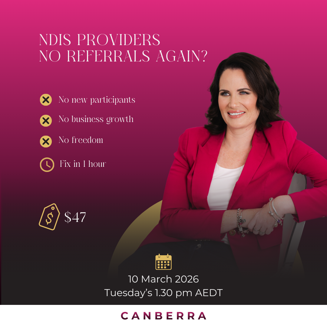 Vanessa Norman Facebook ad: The 3-Part NDIS Referrals Framework