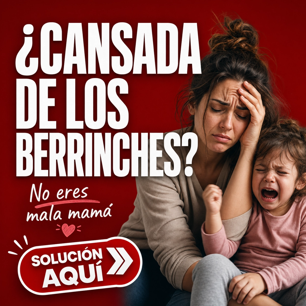 The Calm Parent Method Facebook ad: ¿Gritas a tus hijos y después te sientes…