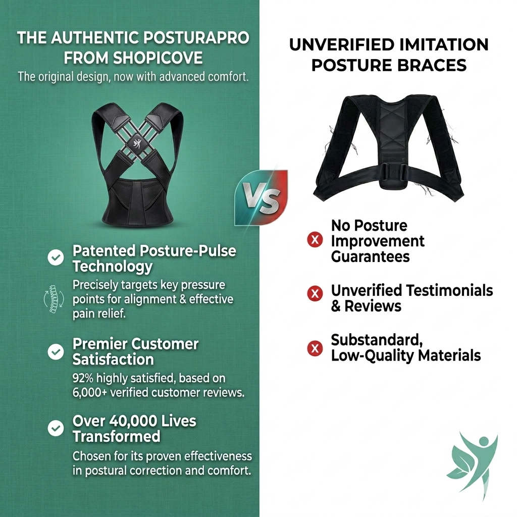 Shopicove Facebook ad: PosturaPro - THE ORIGINAL BACK HERO