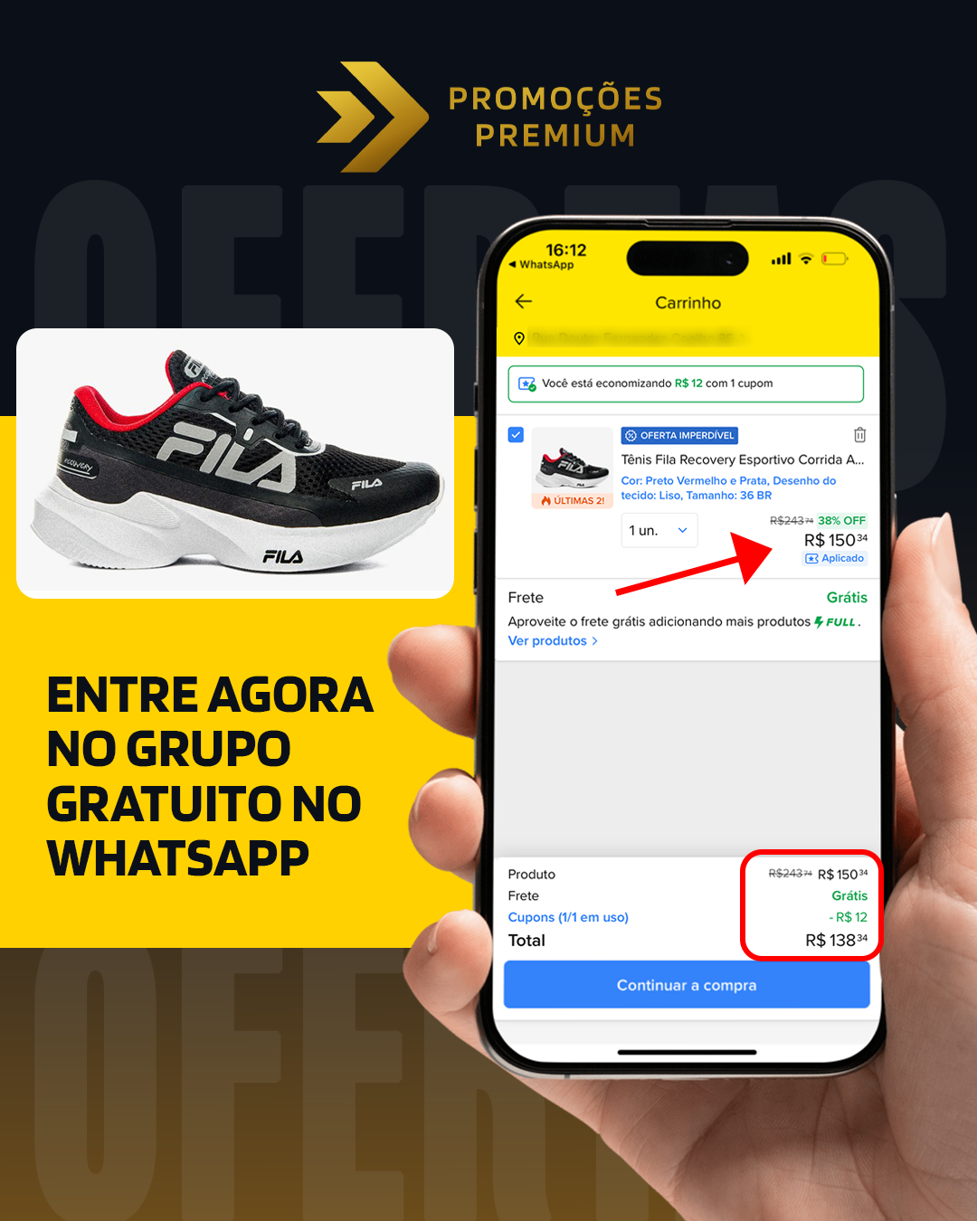 Promoções Premium Facebook ad