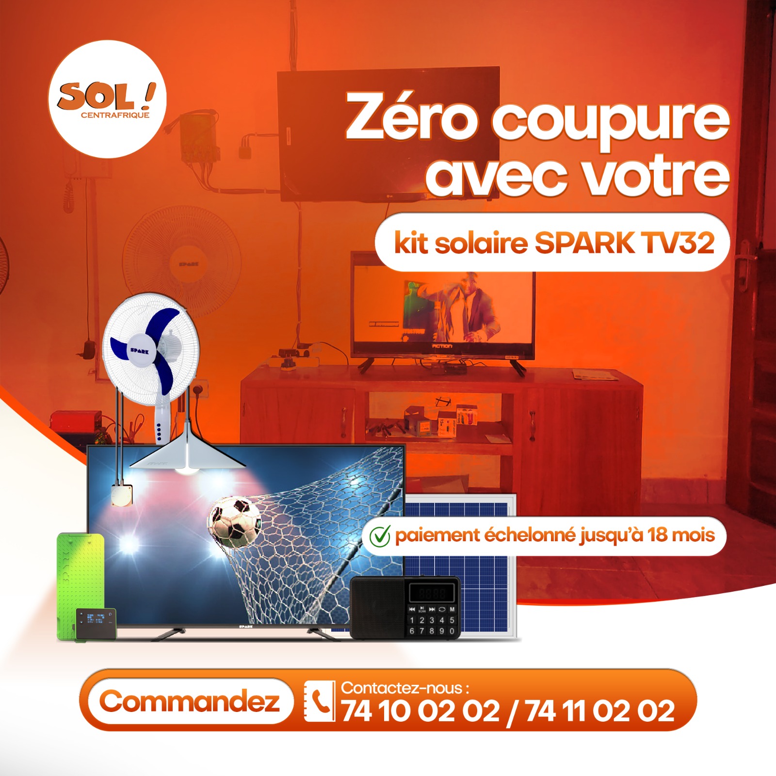 SOL Centrafrique Facebook ad: Discuter avec un agent
