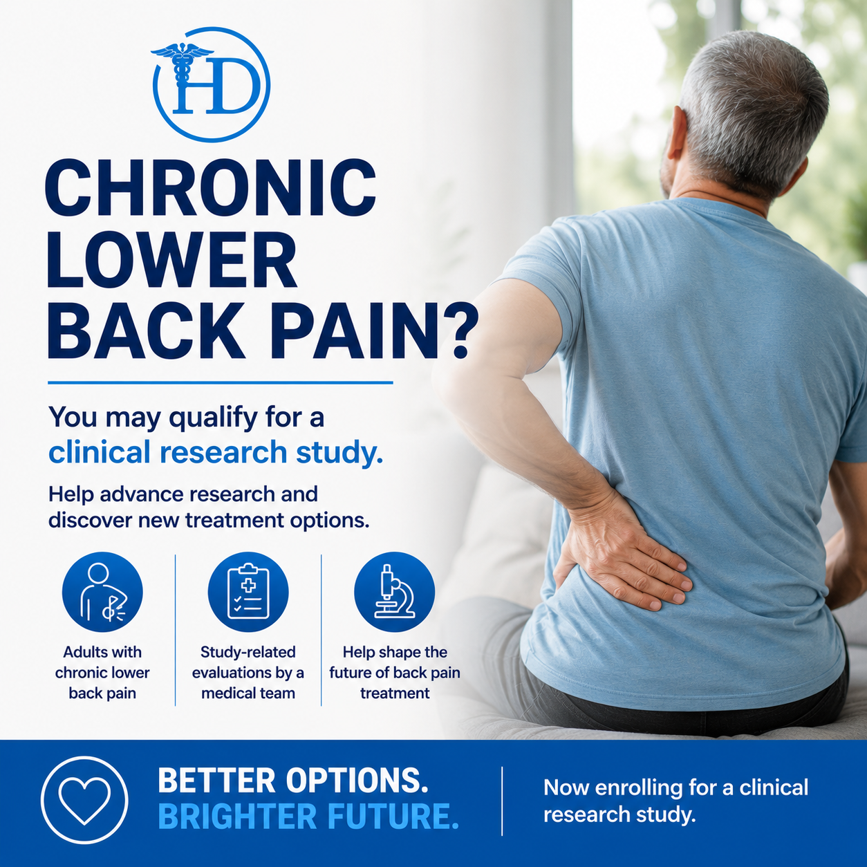 HD Research Corp Facebook ad: Chronic Lower Back Pain?
