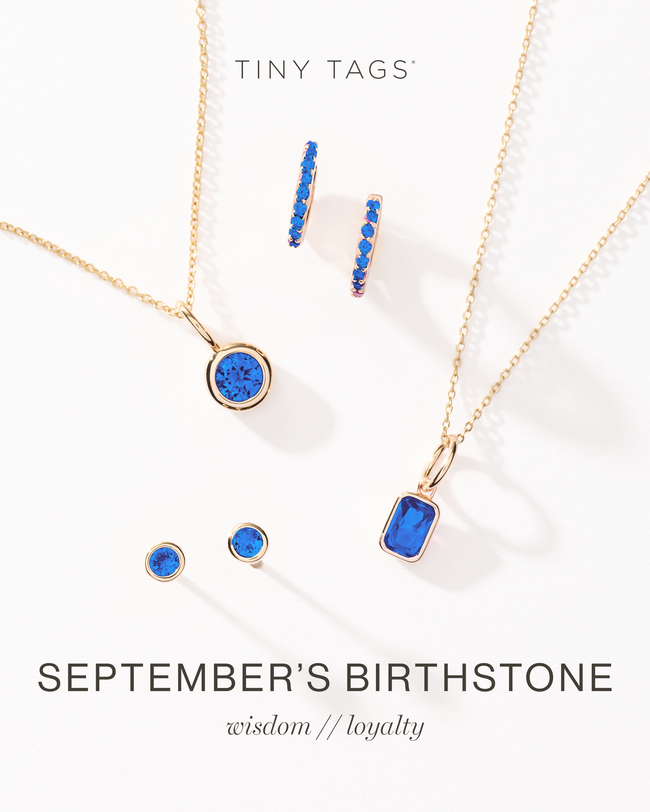Tiny Tags Facebook ad: Shop the Birthstone Collection