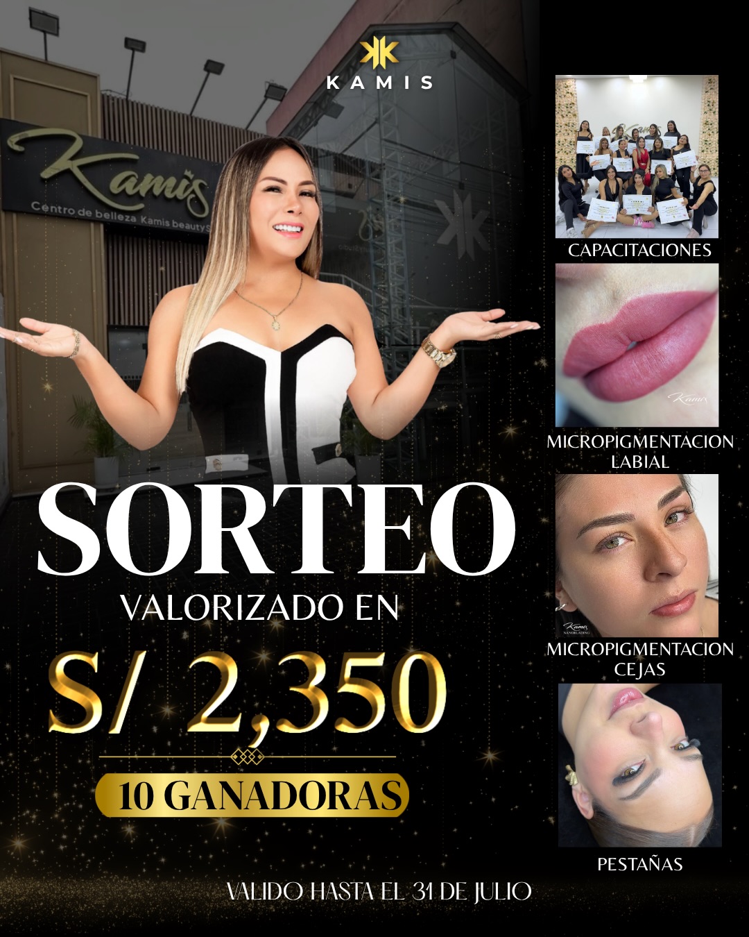 Kamis Beauty Studio Facebook ad: ¡KAMIS CUMPLE 10 AÑOS!
