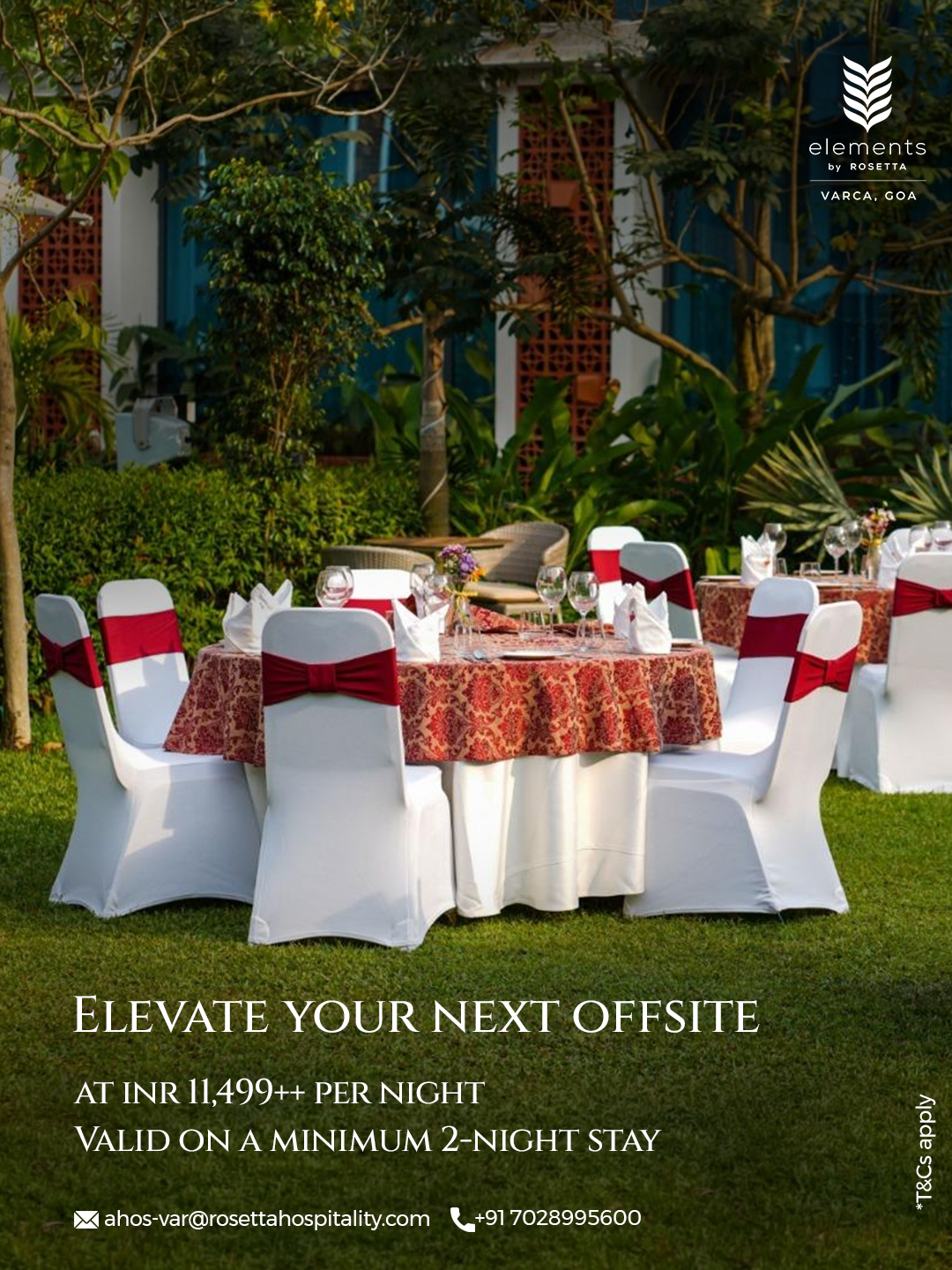 Elements by Rosetta - Varca, Goa Facebook ad: Corporate Getaways, Redefined in Goa