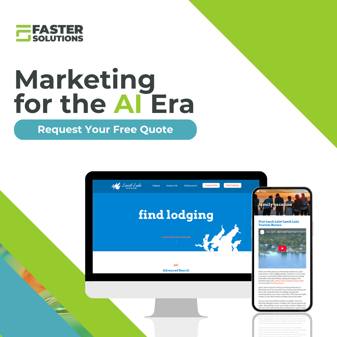 Faster Solutions Facebook ad: AI Website Optimization