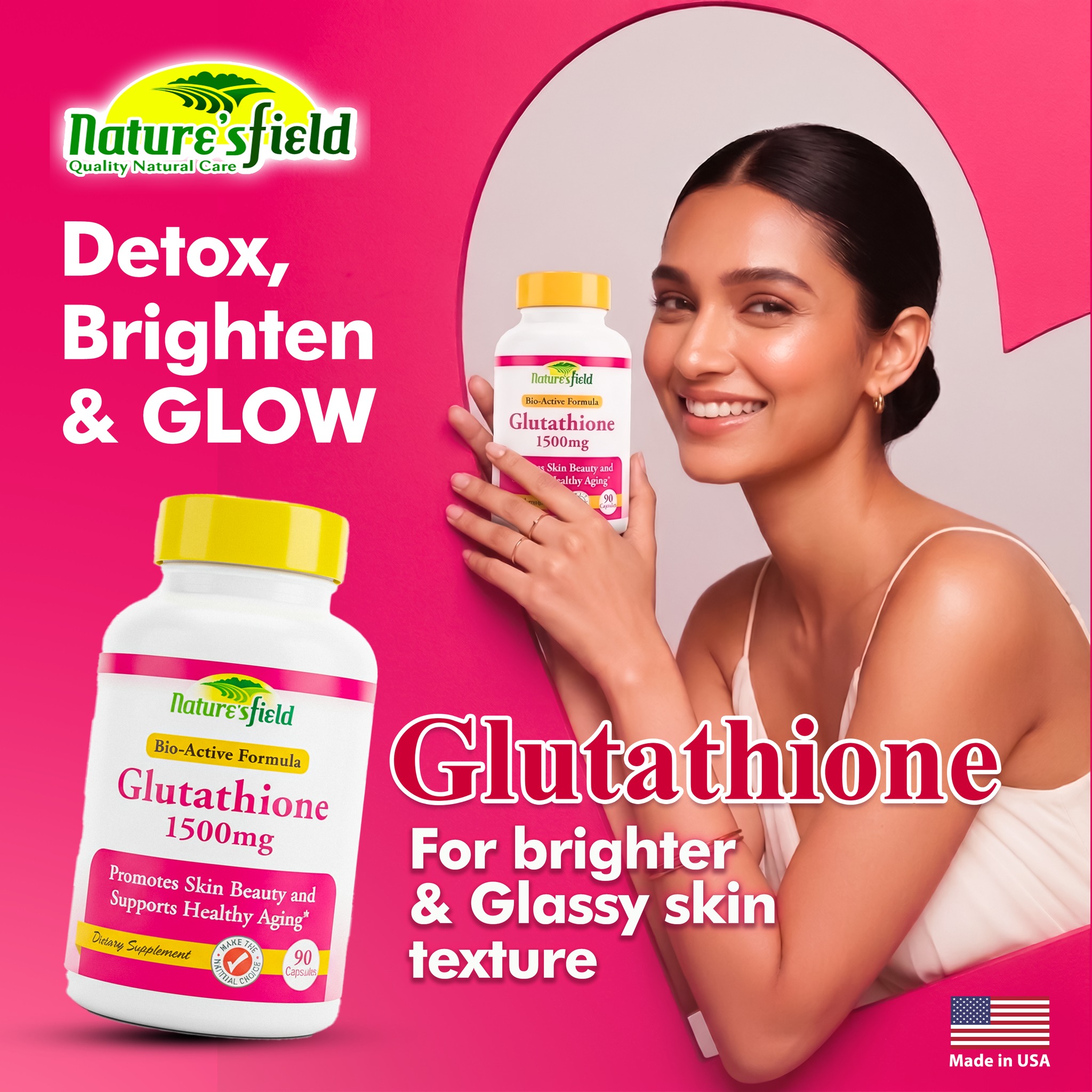 Nature's field Nigeria Facebook ad: Say goodbye to dull skin and hormonal imbalance!