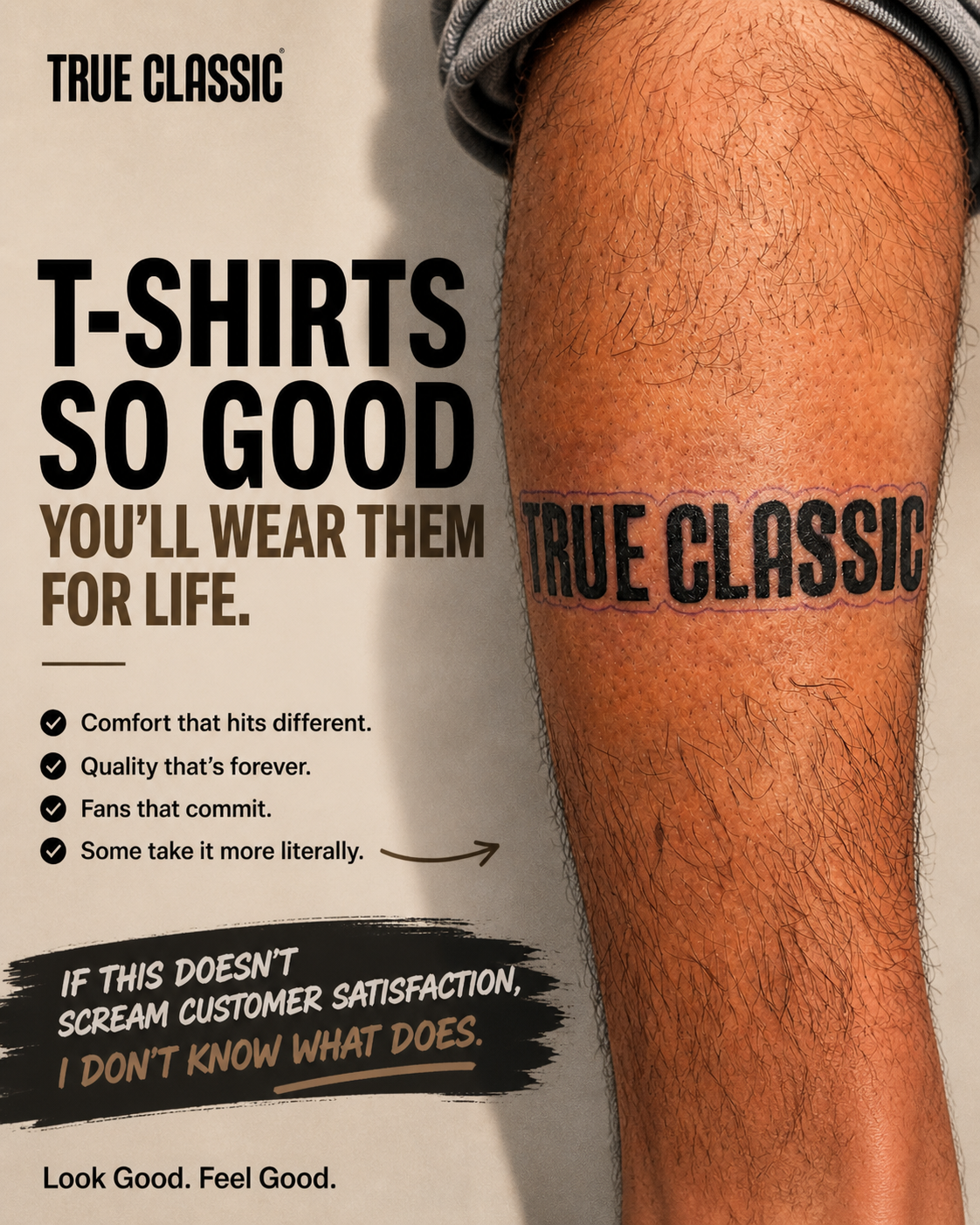 True Classic Facebook ad