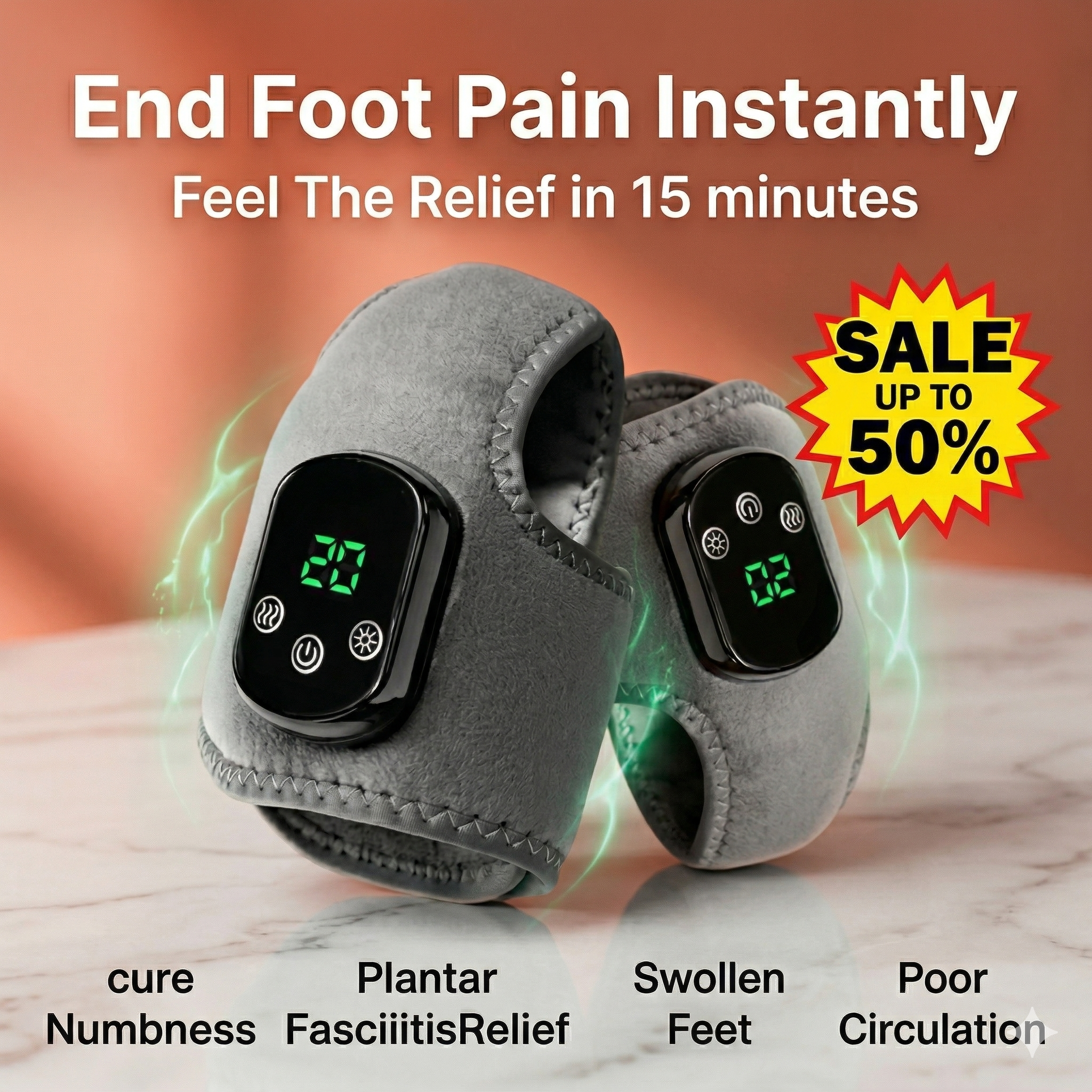 MSN e-store Facebook ad: No Foot, Ankle & Leg Pain at Work