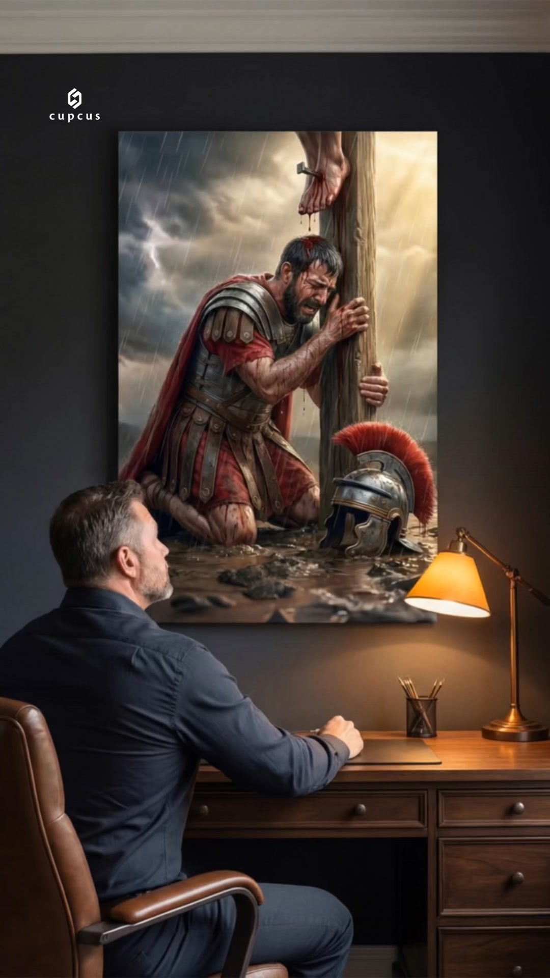 CupCus Facebook ad: Every morning. On your wall. Looking back at you.