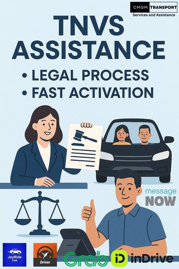 CMGM Transportation Services Facebook ad: TNVS ASSISTANCE BA HANAP MO!