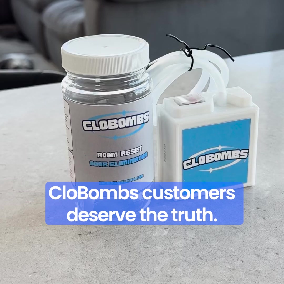 CloBombs - #1 Odor Eliminator in Market Facebook ad from Feb 20, 2026