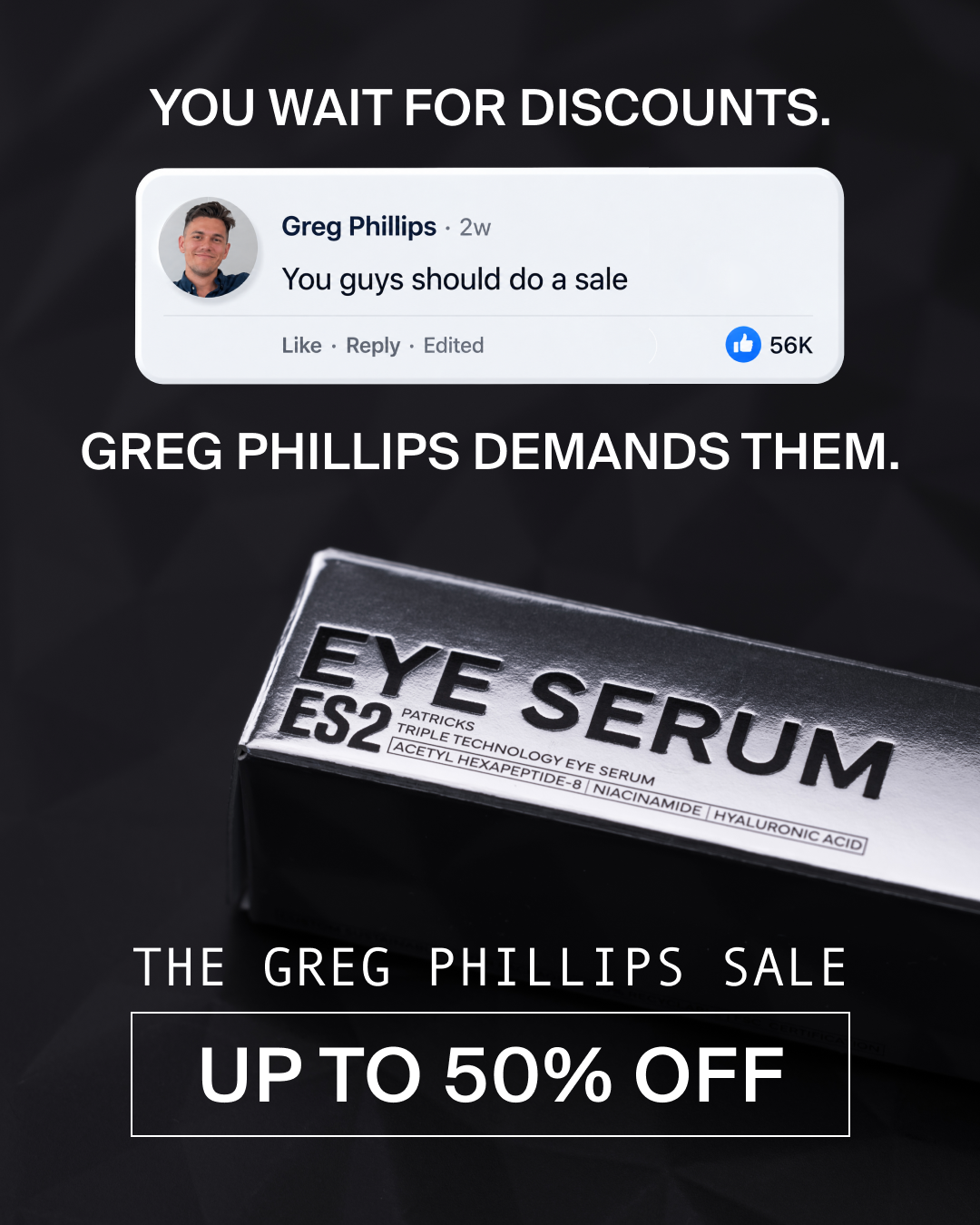 PATRICKS Facebook ad