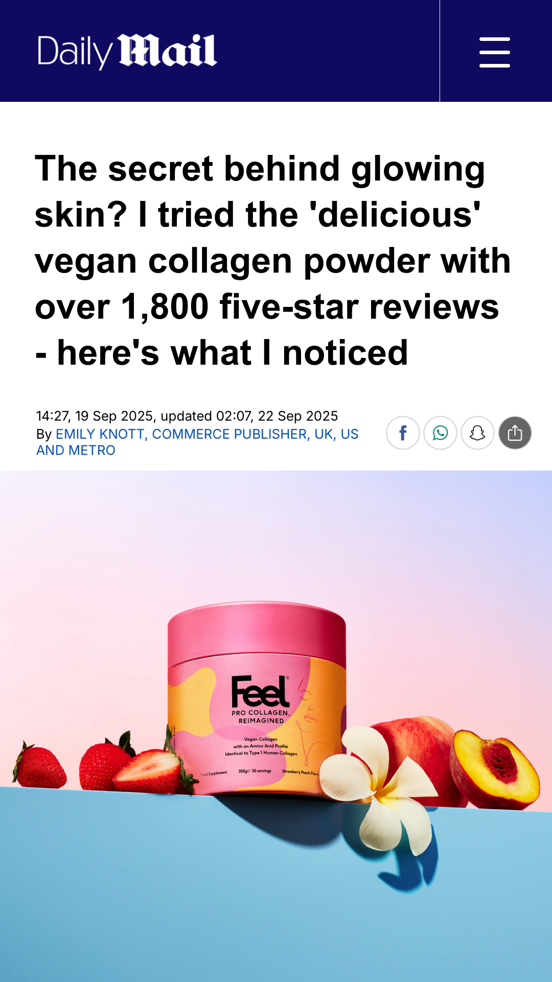 Feel Facebook ad