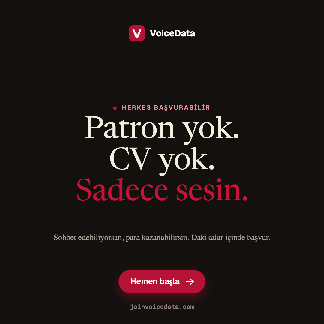 VoiceData Facebook ad: Sesinle para kazan