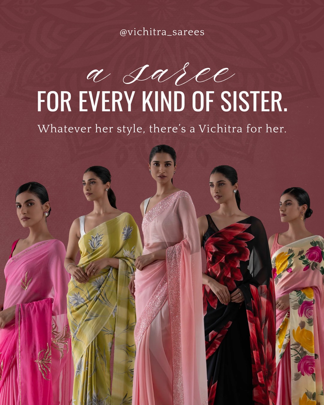 Vichitra Sarees Facebook ad: This Rakhi, find the saree that feels just…
