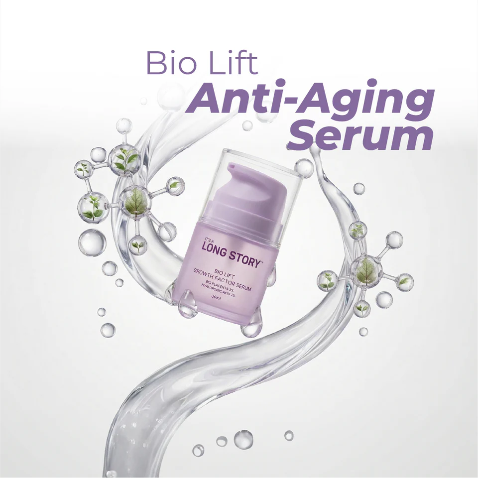 Long Story Facebook ad: Your one-step anti-aging routine starts here