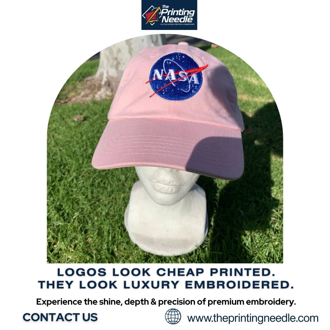 The Printing Needle Facebook ad: Premium Stitching for Your Brand