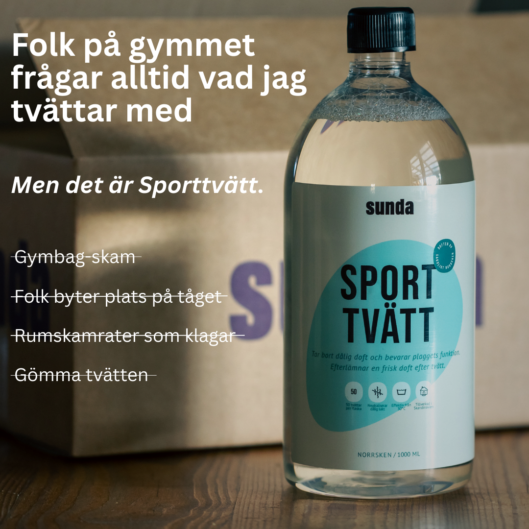 Sunda Facebook ad: Äntligen. Faktiskt fräscha träningskläder.