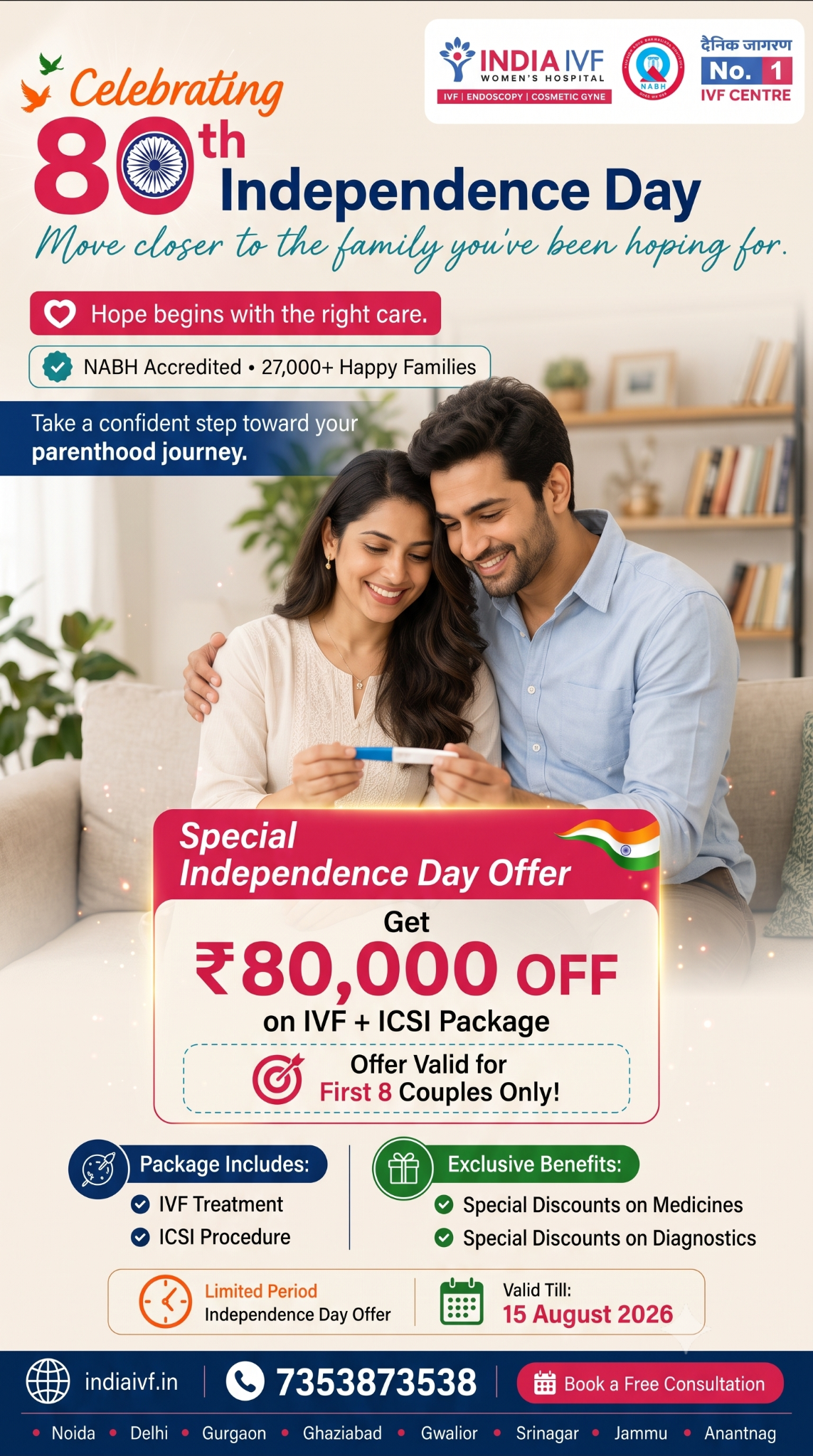 India IVF Clinic Facebook ad
